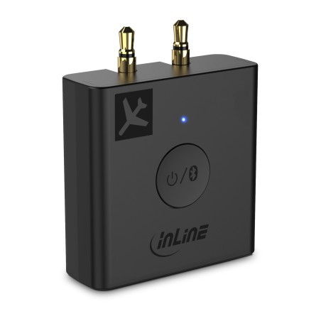 99160I - InLine® Emetteur audio Bluetooth pour avion, BT 5.0, aptX HD/LL