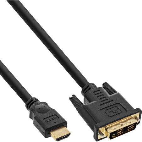 B-17662P - 30er Bulk-Pack InLine® HDMI-DVI Câble, contacts dorés, HDMI sur DVI, 2m