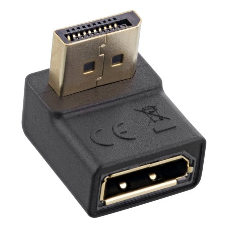 17199U - InLine® Adaptateur DisplayPort, prise DisplayPort mâle/femelle, anguleux vers le bas