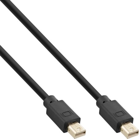 17121P - InLine® Câble Mini DisplayPort 1.4, mâle/mâle noir/or, 1m