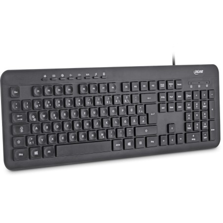 InLine? Design Keyboard, Tastatur, USB-Kabel, DE Layout, schwarz