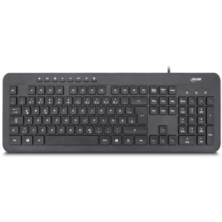 InLine? Design Keyboard, Tastatur, USB-Kabel, DE Layout, schwarz