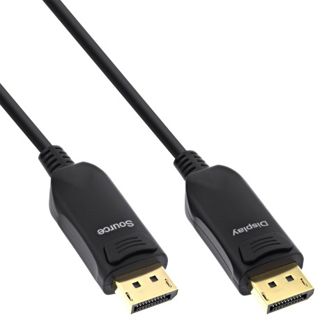 InLine? DisplayPort 1.4 AOC Kabel, 8K4K, schwarz, 20m