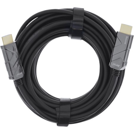 InLine? HDMI AOC Kabel, Ultra High Speed HDMI Kabel, 8K4K, schwarz, 10m