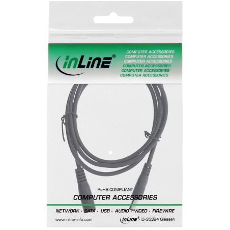 26802B - InLine® Rallonge DC prise 5,5x2,1mm, noire, 2m