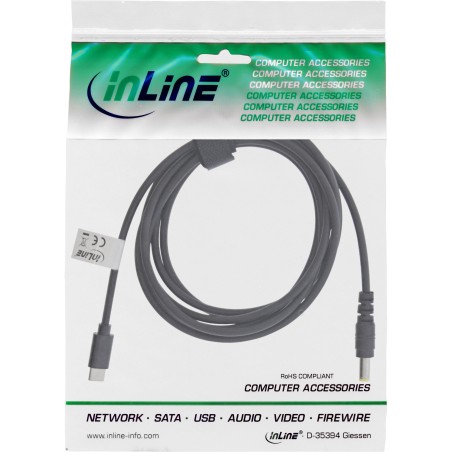 26676 - InLine® USB-C vers ASUS/Lenovo Notebook (rond) Câble de charge, 2m