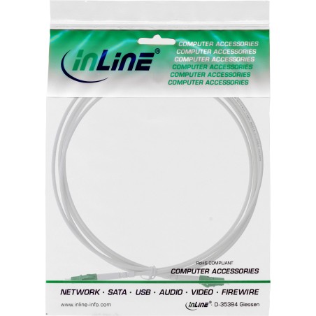 InLine? LWL Simplex Kabel, FTTH, LC/APC 8? zu LC/APC 8?, 9/125?m, OS2, 40m