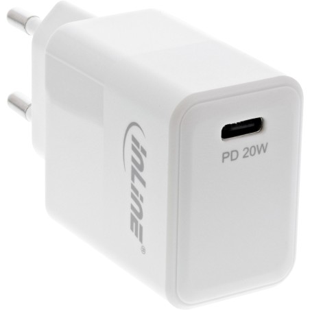 InLine? USB PD Netzteil Ladeger?t Single USB-C, Power Delivery, 20W, wei?