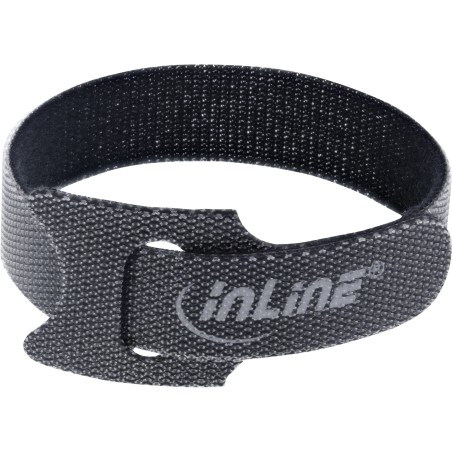 59943U - InLine® Colliers de câbles 180x12mm, fermeture velcro, par 10, noir