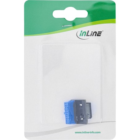 33446E - InLine® Adaptateur USB 3.0 vers USB 3.1 en façade Key-A droit interne