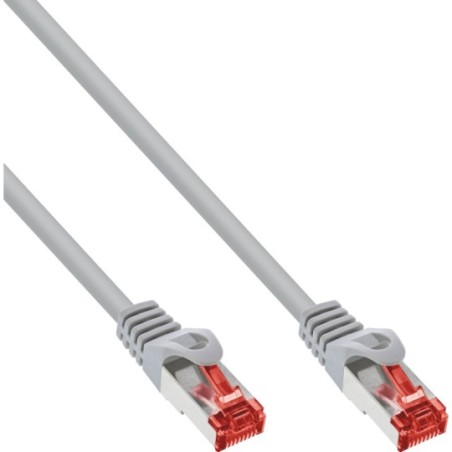 InLine® Patchkabel, S/FTP (PiMf), Cat.6, 250MHz, halogenfrei, Kupfer, grau, 10m