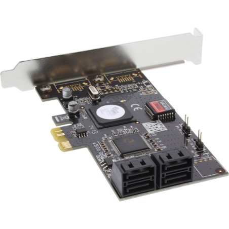 InLine® Schnittstellenkarte, 4x SATA II, RAID 0,1,5,10 PCIe (PCI-Express), inkl. Low profile Slotblech