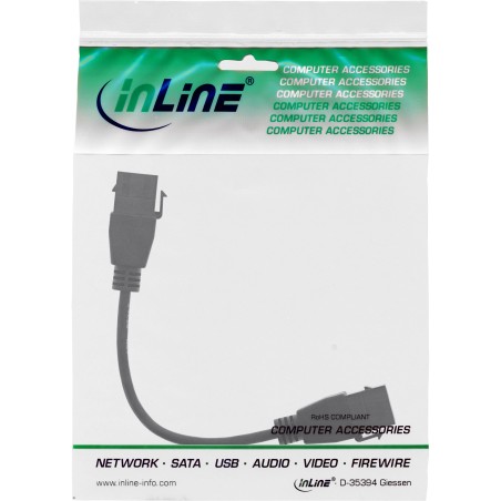 InLine? USB 3.2 Gen1 2x Keystone Adapterkabel, 2x USB A Keystone Buchse, 0,2m