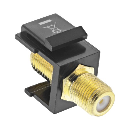 76202I - InLine® Keystone Adaptateur à encastrer, pour câble satellite, 2x prises F, noir