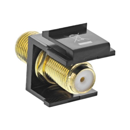 76202I - InLine® Keystone Adaptateur à encastrer, pour câble satellite, 2x prises F, noir