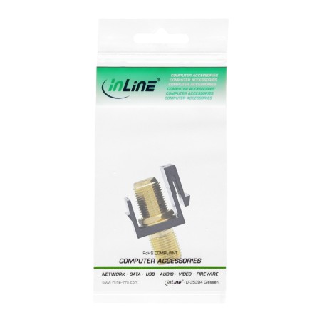 76202I - InLine® Keystone Adaptateur à encastrer, pour câble satellite, 2x prises F, noir