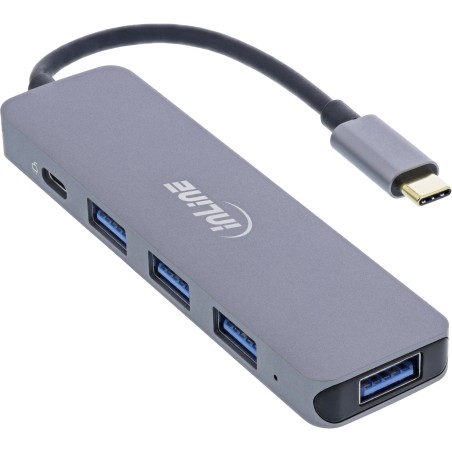 33271L - InLine® USB 3.2 USB-C Multi Hub (4x USB-A 5Gb/s  USB-C (Data/PD 87W)