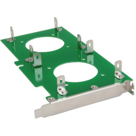 InLine® HDD Einbauplatine, 4x 6,35cm (2,5") HDD zu PCI-Slot, mit Schrauben und Ausbohrung für Lüfter