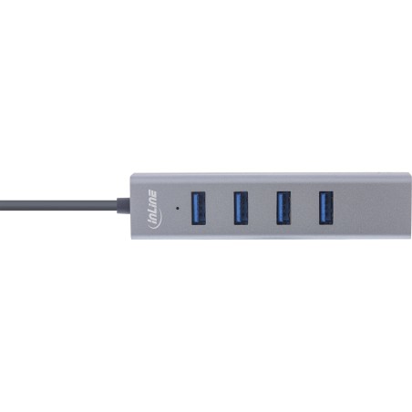 33271N - InLine® USB-C 3.2 Multi Hub (4x USB-A 5Gb/s), OTG, boîtier aluminium