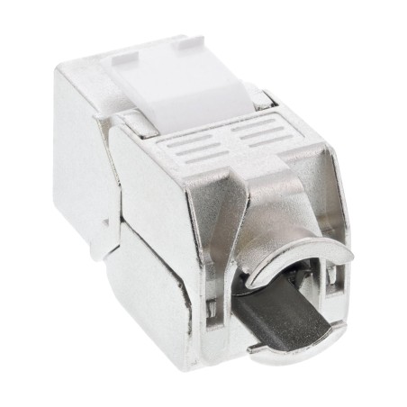 InLine? Keystone RJ45 Buchse, SNAP-In, Cat.6a, mit Staubschutz rot