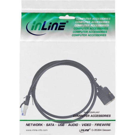 InLine? Patchkabel Verl?ngerung, S/FTP (PiMf), Cat.6A, halogenfrei, Kupfer, 1,5m