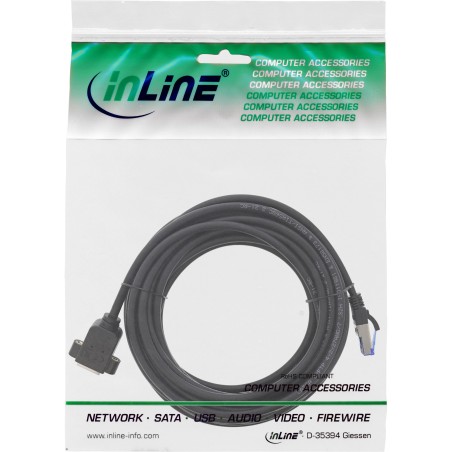 InLine? Patchkabel Verl?ngerung, S/FTP (PiMf), Cat.6A, halogenfrei, Kupfer, 10m