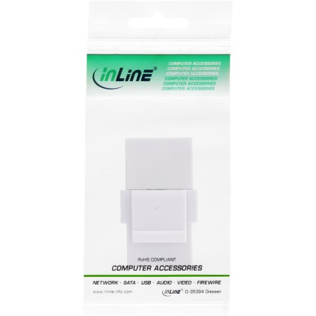 76201W - InLine® USB 3.1 Keystone Snap-In Insert, USB-C prise femelle/prise femelle, blanc