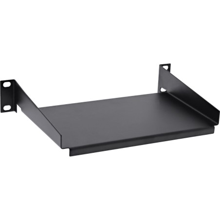 19109E - InLine® 10 tablette de rangement Tablette, 160mm, 10kg, 1UH, RAL 9005 noir