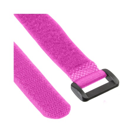 59945X - InLine® passants velcro 20x200mm, 10pcs, rose