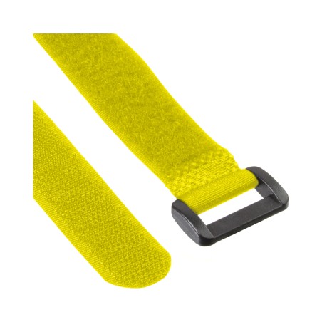 59945W - InLine® passants velcro 20x300mm, 10pcs, jaune