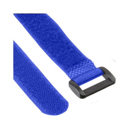 59945Z - InLine passants velcro 20x400mm, 10pcs, bleu