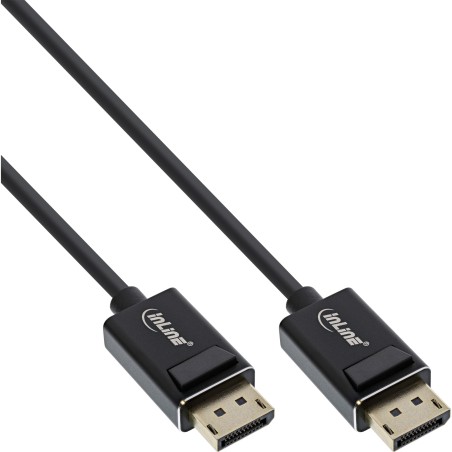 15402P - InLine® Câble DisplayPort 2.0, 8K4K UHBR, noir, contacts dorés, 2m