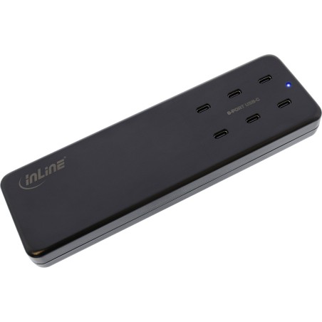 31516I - InLine® Multiport Netzteil, Ladegerät, 6x USB-C, PD 3.0, GaN, noir