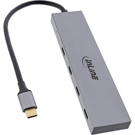 35392B - InLine® Hub USB 3.2 Gen.2 (10Gb/s), 4 Port USB-C, OTG, boîtier aluminium