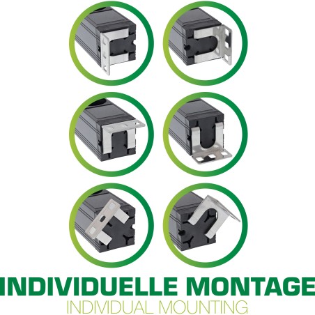 16411S - Multiprise InLine® 19, contact de protection 7 voies, avec interrupteur, 2m, noir