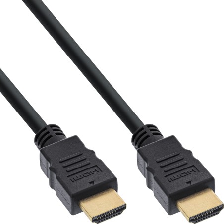 17501 - Câble HDMI InLine®, HDMI haut débit avec Ethernet, St/St, noir, 1m