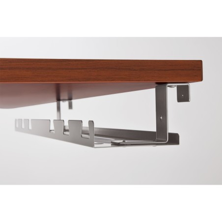 23198G - Gestion des câbles/étagère InLine® pour montage sous table, gris