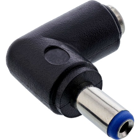 InLine? DC Adapter, 5,5x2,1mm DC Hohlstecker Stecker / Buchse gewinkelt