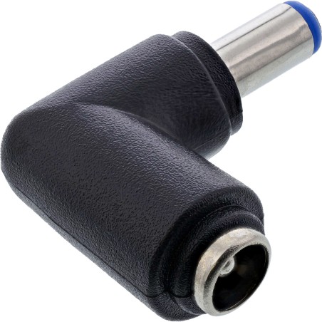 InLine? DC Adapter, 5,5x2,1mm DC Hohlstecker Stecker / Buchse gewinkelt