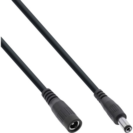 26901B - Câble d'extension InLine® DC, fiche/prise DC 5,5x2,1mm, AWG 18, noir, 1m