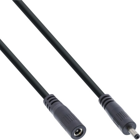 26901I - Câble d'extension InLine® DC, fiche/prise DC 3,5x1,35mm, AWG 18, noir 1m