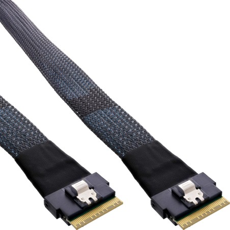 InLine? Slim SAS Kabel, SFF-8654 8i zu SFF-8654 8i, 48 Gb/s, 0,5m