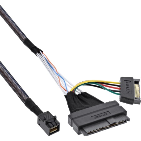 29620A - Câble de connexion InLine® U.2, SSD avec U.2 (SFF-8639) vers SFF-8643  alimentation, 0,5 m