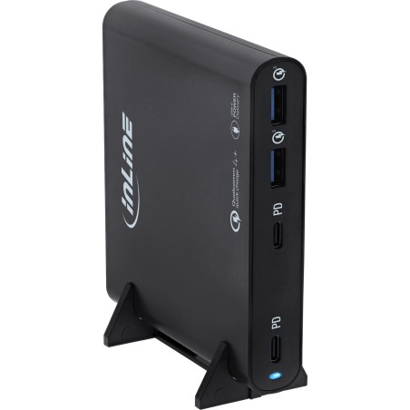 InLine? USB Netzteil, GaN Ladeger?t, 4-Port, 2x USB-C  2x USB-A, 120W, schwarz