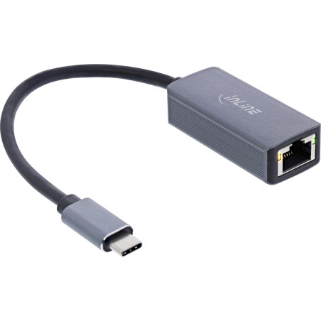 33380M - Câble adaptateur réseau InLine® USB 3.2, réseau Gigabit 2,5 Gb/s, USB-C