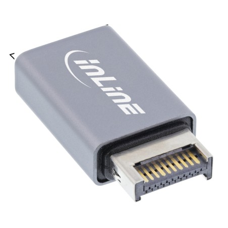 33446O - Adaptateur InLine® USB 3.2, prise USB-E interne du panneau avant vers prise USB-A