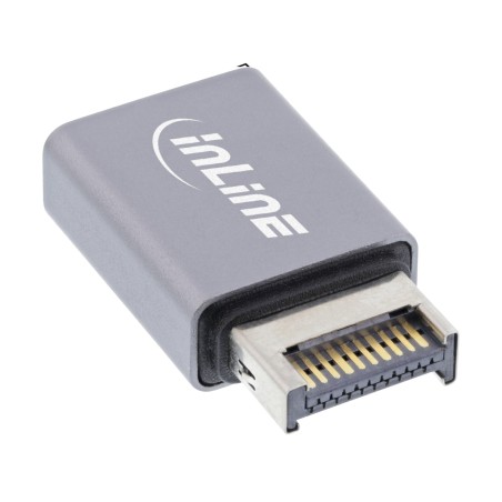 33446P - Adaptateur InLine® USB 3.2, prise USB-E interne du panneau avant vers prise USB-C