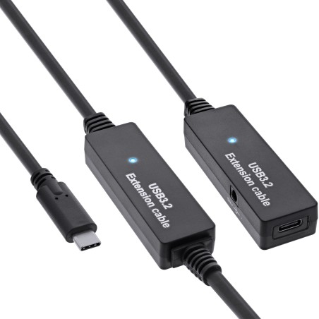 35655C - Extension active InLine® USB 3.2 Gen.1, fiche USB-C vers prise USB-C, 10 m