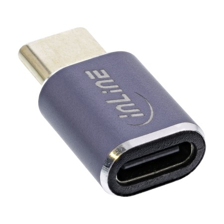 InLine? USB4 Adapter, USB-C Stecker/Buchse, Aluminium, grau