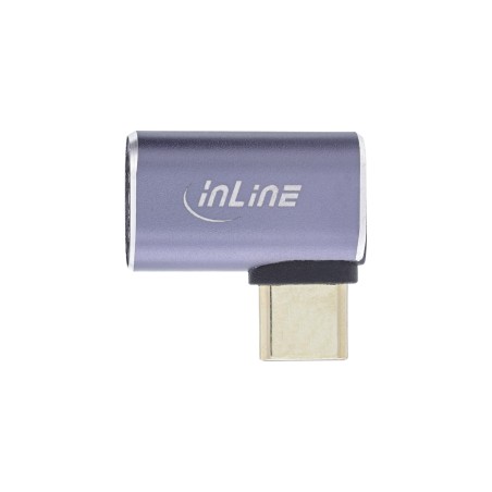 InLine? USB4 Adapter, USB-C Stecker/Buchse rechts/links gewinkelt, Aluminium